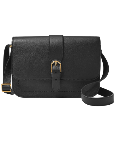 Fossil Zoey Leather Crossbody Bag In Black