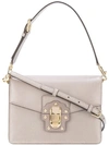 Dolce & Gabbana Lucia Lizard-effect Leather Shoulder Bag In Taupe