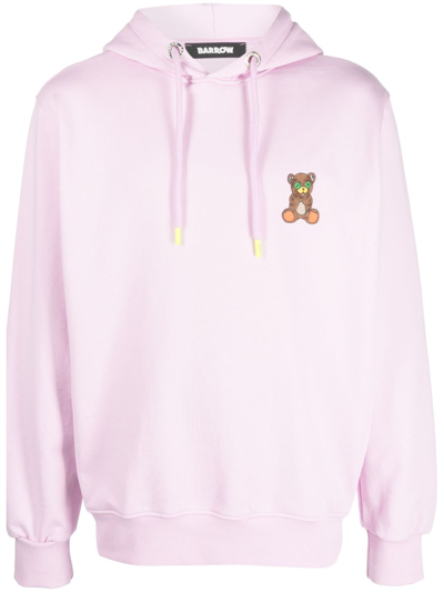 Barrow Teddy Bear Print Hoodie In Pink