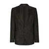 Dolce & Gabbana Dark Grey Tweed Single Breasted Jacket In Fantasy_not_print_
