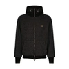 DOLCE & GABBANA JERSEY WOOL JACKET WITH HOOD AND LOGO