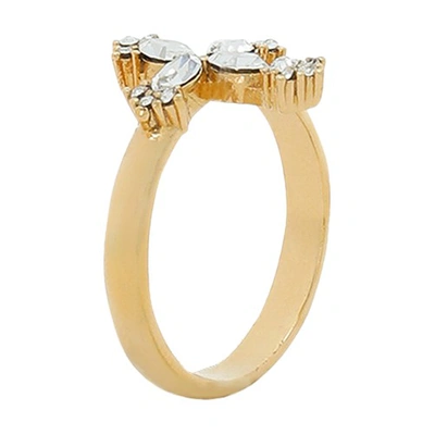 Dolce & Gabbana Ring With Rhinestone-detailed Cross In Gold