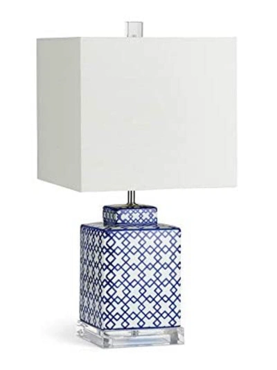 Napa Home & Garden Fretwork Square Lamp Small In Blue