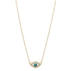 Adornia Evil Eye Charm Necklace Silver Gold In Blue