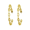 Adornia 14k Gold Plated Chain Link Hoop Earrings In Gold