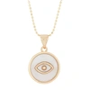 Adornia 14k Over Silver Evil Eye Necklace In Silver