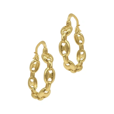 Adornia 14k Plated Mariner Hoops In Gold