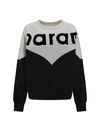 Isabel Marant Étoile Isabel Marant Etoile Women Two-tone Cotton Blend Houston Sweatshirt In Black