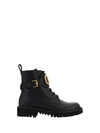 Valentino Go Logo Embellished Leather Ankle Boots