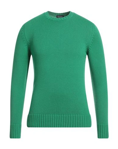 Drumohr Man Sweater Green Size 44 Lambswool