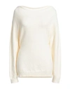 Alpha Studio Woman Sweater Cream Size 10 Viscose, Polyamide, Cotton, Elastane In White