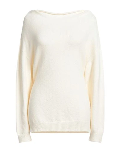 Alpha Studio Woman Sweater Cream Size 10 Viscose, Polyamide, Cotton, Elastane In White