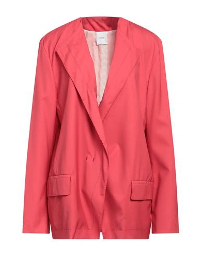 Agnona Woman Suit Jacket Coral Size 4 Wool In Red