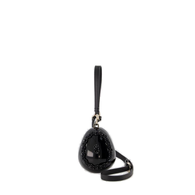 Simone Rocha Egg Bead-embellished Clutch Bag In Black