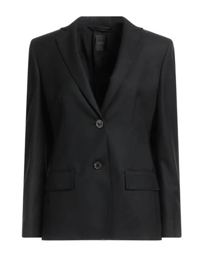 Agnona Woman Blazer Black Size 4 Polyamide, Wool