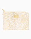 Lilly Pulitzer Tech Pouch Set In Gold Metallic Safari Sangria