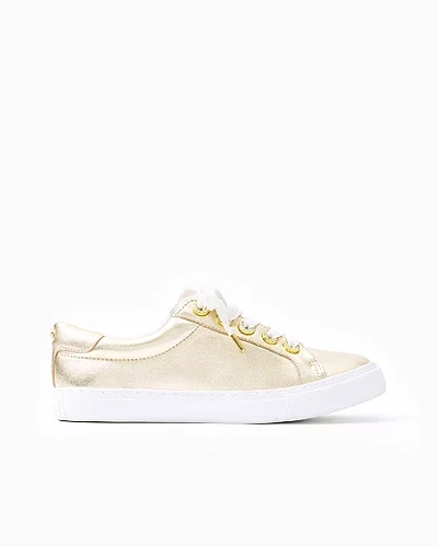 Lilly Pulitzer Lux Hallie Sneaker In Gold Metallic