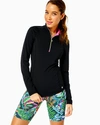 Lilly Pulitzer Upf 50+ Luxletic Justine Pullover In Onyx