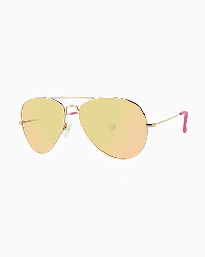 Lilly Pulitzer Lexy Sunglasses In Gold Metallic