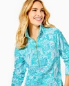 Lilly Pulitzer Upf 50+ Skipper Popover In Shorely Blue Nyc Toile