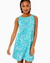 Lilly Pulitzer Kristen Swing Dress In Shorely Blue Nyc Toile