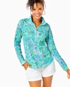 Lilly Pulitzer Upf 50+ Skipper Popover In Surf Blue Lilly Loves South Carolina