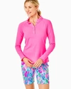 Lilly Pulitzer Upf 50+ Luxletic Hutton Polo In Pink Isle