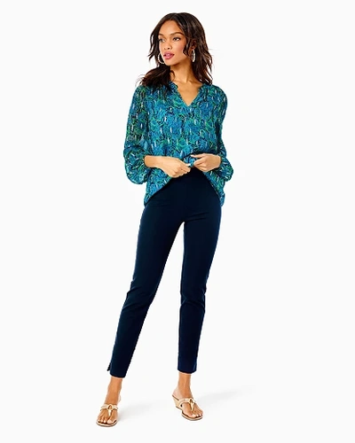 Lilly Pulitzer 27" Merrin High-rise Bi-stretch Pant In Navy