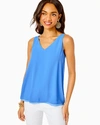 Lilly Pulitzer Florin Reversible Top In Boca Blue
