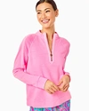 Lilly Pulitzer Luxletic Ashlee Half-zip Pullover In Soleil Pink