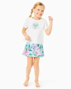 Lilly Pulitzer Upf 50+ Luxletic Girls Mini Aila Skort In Resort White Holding Court