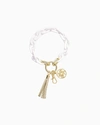 Lilly Pulitzer Key Chain Bangle In Resort White