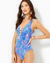Lilly Pulitzer Jaspen One-piece Swimsuit In Boca Blue Its A Sailabration