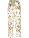 ALEXANDER MCQUEEN ALEXANDER MCQUEEN EMBROIDERED CROPPED TROUSERS - MULTICOLOUR,484622QJC0412148992