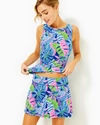 Lilly Pulitzer Upf 50+ Luxletic Aila Skort In Blue Grotto Beleaf In Yourself