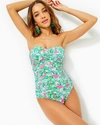Lilly Pulitzer Women's Flamenco One-piece Swimsuit In Botanical Green Just Wing It