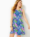 Lilly Pulitzer Kristen Swing Dress In Blue Grotto Beleaf In Yourself
