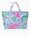 Lilly Pulitzer Mercato Tote In Celestial Blue Cay To My Heart Reduced
