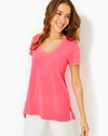 Lilly Pulitzer Meredith Tee In Coral Drift
