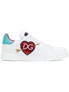 DOLCE & GABBANA appliqué logo heart sneakers,CK1563AH06812139718