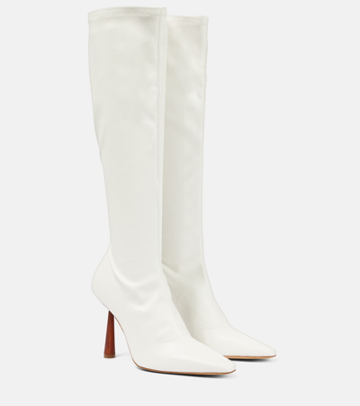 Gia Borghini Rosie 8 Faux Leather Knee-high Boots In White