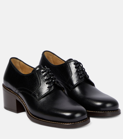 Lemaire Leather Brogues In Black