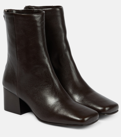 Lemaire Leather Ankle Boots In Black