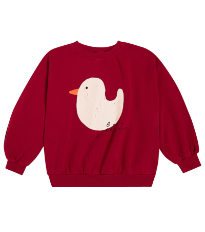 Bobo Choses Kids' Rubber Duck Cotton Jersey Sweatshirt In Red