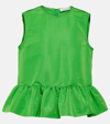 NINA RICCI RUFFLED TAFFETA TOP