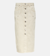 Isabel Marant Étoile Vandy Denim Midi Skirt In Beige