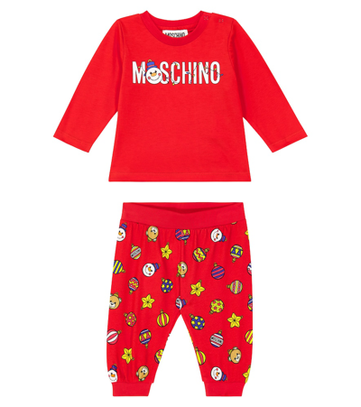 Moschino Baby Set Aus Top Und Hose In Red
