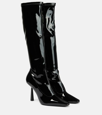 Gia Borghini Rosie 8 Faux Leather Knee-high Boots In Black