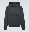 Lemaire Cotton-blend Jersey Hoodie In Grey