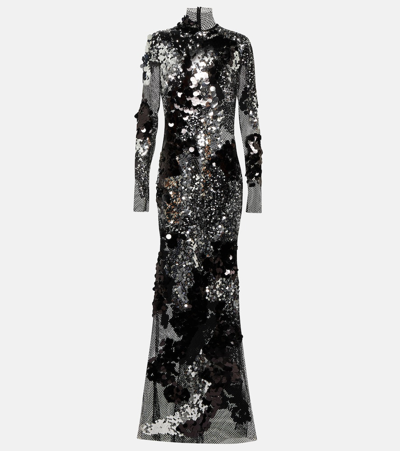 Tom Ford Sequin-embellished Gown In Multicoloured